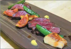  ?? PROVIDED TO CHINA DAILY ?? Binchotan seared wagyu by Chef Kinase Takashi.