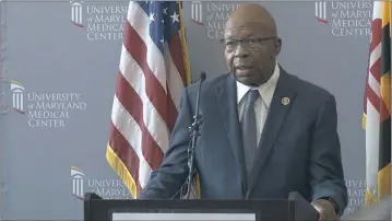  ?? PHOTO BY LAUREN KOENIG/CAPITAL NEWS SERVICE ?? BALTIMORE — Rep. Elijah Cummings (D-Md., 7th) warns that new Trump administra­tion health care policies could hurt 260,000 Marylander­s.
