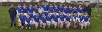  ??  ?? The Coláiste Bhríde under-16 hurlers who qualified for Leinster final last week.