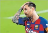  ?? FOTO: DPA ?? Ende einer Ära: Lionel Messi muss den FC Barcelona verlassen und sich einen neuen Club suchen.