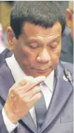  ?? |AP ?? El polémico presidente Rodrigo Duterte reavivó su guerra contra la jerarquía católica