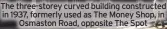  ??  ?? The three-storey curved building constructe­d in 1937, formerly used as The Money Shop, in Osmaston Road, opposite The Spot