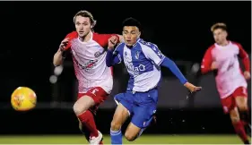  ?? Picture: Robbie Stephenson ?? Kyrie Pierre races towards the ball while playing for Bristol Rovers Under-18s in an FA Youth Cup tie against Camberley Town