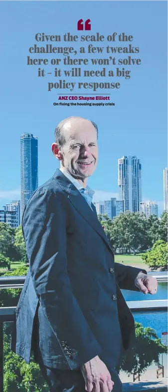  ?? ?? ANZ CEO Shayne Elliott on the Gold Coast on Tuesday. Picture: Glenn Campbell