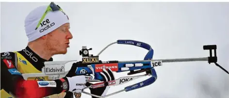  ?? FOTO: SCHWARZ/AFP ?? Weltcup-Dominator Johannes Thingnes Bö aus Norwegen geht als der große Topfavorit in die Biathlon-WM in Pokljuka, die am Mittwoch beginnt.