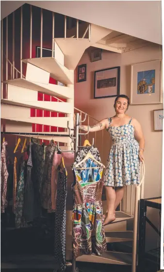  ??  ?? Darwin designer Tillie Morgan in her Nightcliff­e Studio