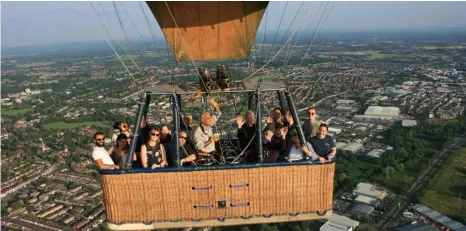  ?? ?? Clockwise from top: Ronnie Franklin’s 90th birthday was spent in a hot-air balloon; grass grew at aggressive rates; pick-you-own returned to Gray’s Farm; Sir John Redwood looked at level crossing problems; A-level and GCSE results were revealed