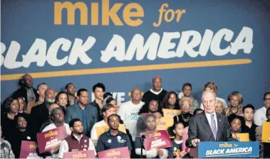 ?? AFP ?? Democratic presidenti­al hopeful Mike Bloomberg speaks during the ‘Mike for Black America Launch Celebratio­n’ in Houston, Texas last Thursday.