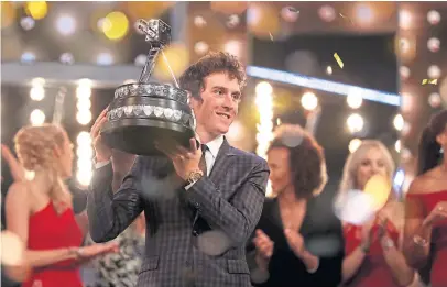  ?? Picture: PA. ?? Geraint Thomas poses after winning the BBC Sports Personalit­y of the Year award during last year’s ceremony held in Birmingham.