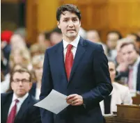  ?? (Chris Wattie/Reuters) ?? CANADA’S PRIME MINISTER Justin Trudeau in the House of Commons on Parliament Hill in Ottawa last month. The author says Trudeau and others have made earnest comments about valuing safety, but they seem rather passive in responding to what many...