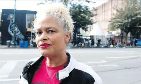  ?? MIKE BELL ?? Constance Barnes, a former park board commission­er, is trying to bring order to the sidewalk market in the Downtown Eastside.
