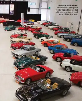  ??  ?? Debacle en Duxford. H&amp;H Auctions se dejó sin vender hasta 61 de los 153 vehículos que ofrecía en el Imperial War Museum.