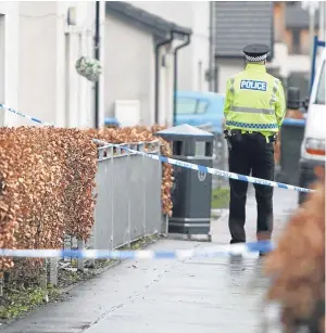  ?? Picture: Kris Miller. ?? Police guarding the crime scene in Perth in February.