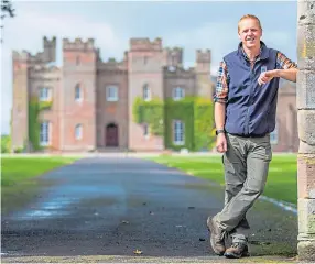  ??  ?? Brian, pictured at Scone Palace, aims to visit all Scotland’s gardens.