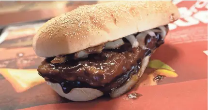  ?? GETTY IMAGES FILE PHOTO ?? The McRib, introduced in 1994, has made recurring appearance­s on McDonald’s menu for limited periods.