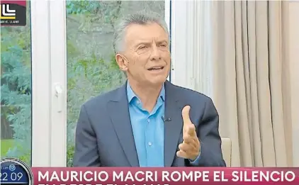  ??  ?? Entrevista.
El ex presidente ayer en la nota con Joaquín Morales Solá en TN.