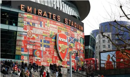  ?? ?? A view outside Arsenal’s Emirates Stadium before last Sunday’s WSL game there against Tottenham. Photograph: Peter Cziborra/Action Images/Reuters