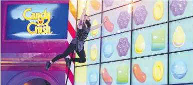  ?? CBS ?? Paul Abrahamian, a former contestant on Big Brother 18 and Survivor, competes in the new game show, Candy Crush, premièring Sunday at 9 p.m.