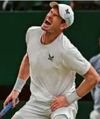  ?? GLYN KIRK/AFP/ GETTY IMAGES ?? Andy Murray overcame a painful fall to take the lead in his suspended second-round match.