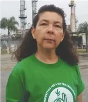  ?? Photo by Terelle Jerricks ?? Alicia Rivera, director of Communitie­s for a Better Environmen­t, near a refinery in Wilmington, circa 2016.