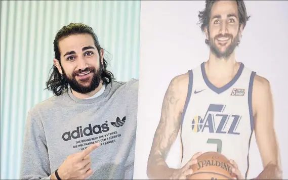  ?? FOTO: MANEL MONTILLA ?? Ricky Rubio, posando, en el Movistar Centre de Barcelona. El crack de El Masnou, pieza básica en los Utah Jazz, presentó la décima edición de su campus en Catalunya