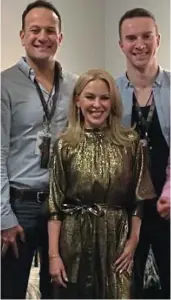  ??  ?? Oh so lucky: Leo and Matt meet Kylie