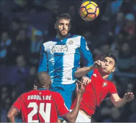  ?? FOTO: EFE ?? Sin oposición El Espanyol siempre estuvo por encima de Osasuna