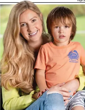  ??  ?? ‘Leaving an imprint of her love’: Rachael Bland with son Freddie