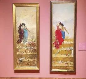  ??  ?? Two versions of Luna’s “Espana y Filipinas” can be seen at the exhibit. “Between Worlds: Raden Saleh and Juan Luna” will be on exhibit at the National Gallery Singapore until March 11.