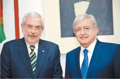  ??  ?? Reunión del rector de la Universida­d Nacional Autónoma de México y el Presidente electo.