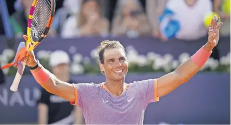  ?? ©EPA/ENRIC FONTCUBERT­A ?? A Barcellona Rafael Nadal ha debuttato con un chiaro successo contro l'italiano Flavio Cobolli.