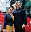  ?? ?? Campaign: With Priti Patel and Brexit Vote Leave battle bus