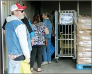  ?? This is the line ?? at the Choctaw Food Pantry earlier this month.