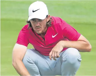  ??  ?? Tommy Fleetwood lies in a three-way tie just one shot back of the leader.
