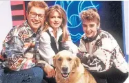  ??  ?? Yvette, right, with Mark Curry, Caron Keating and Bonnie on Blue Peter in the late ’80s