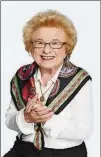  ??  ?? Dr. Ruth Westheimer said she believes today women are far more sexually satisfied than they were in the 1980s.