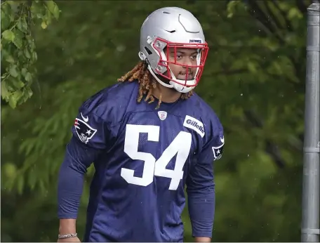  ?? AP FILE ?? EMERGING TALENT: Linebacker Cameron McGrone takes the field for practice last summer, part of a rookie season that saw him on the sidelines for the entire year.