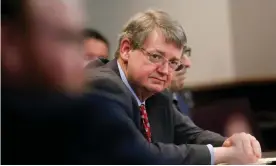  ?? Photograph: Getty Images ?? Defense attorney Kevin Gough is seen at the Glynn county courthouse in Brunswick, Georgia, on Monday.