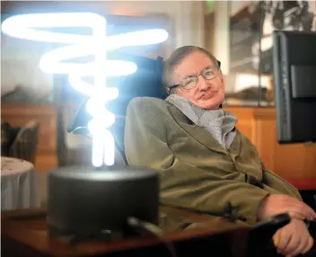  ?? AP FOTO ?? UNIFIED THEORY. Professor Stephen Hawking’s genius ranged across time and space. His quest for a theory of everything will help mankind understand the mind of God, he once said. He died at 76.