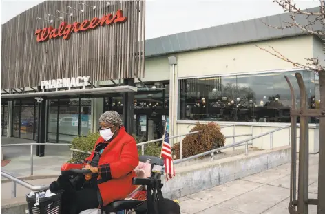  ?? Sarahbeth Maney / Special to The Chronicle ?? Althea Rankins, 71, exits Walgreens on Adeline Street. Redevelopm­ent in the area may focus on addressing a history of displaceme­nt.