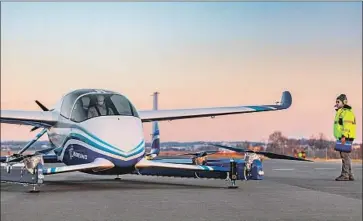  ?? Boeing ?? BOEING conducted the first test flight of its autonomous flying car prototype last month. A year ago, it was only a conceptual design. It has a 50-mile range, and future craft could come in two- and four-seat versions.