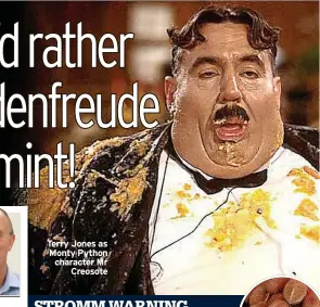  ?? ?? Terry Jones as Monty Python character Mr Creosote