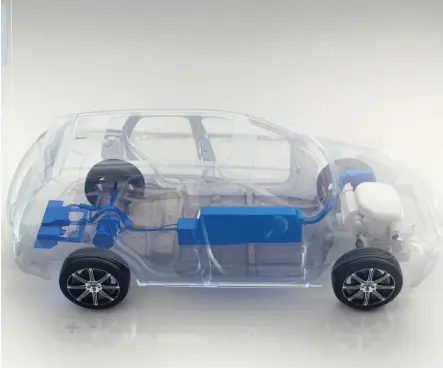  ??  ?? This illustrati­on shows how a petrol engine is combined with an electric motor in a Twin Engine plug-in hybrid.