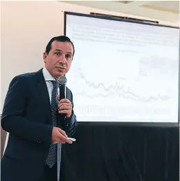  ?? FOTO: JIMMY ARGUETA ?? El presidente del Banco Central de Honduras, Wilfredo Cerrato, presentó la revisión del Programa Monetario 2019-2020.