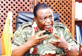  ??  ?? GEN CHIWENGA . . . “If a person cannot command himself and thinks he does not belong to this country; he’s an alien, he belongs to another planet. He should go to that planet . . . ”