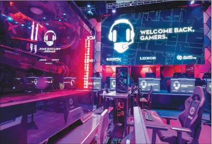  ?? STEVE MARCUS (2020) ?? The Hyperx Esports Arena is shown prior to its reopening June 25, 2020, during the coronaviru­s pandemic. Legislatio­n before the Nevada Senate seeks to create the Nevada Esports Commission to regulate electronic sports events in the state.