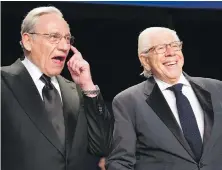  ?? CLIFF OWEN, THE ASSOCIATED PRESS ?? In this April 29, 2017, photo, Bob Woodward, left, and Carl Bernstein appear at the White House Correspond­ents’ Dinner in Washington.