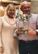  ??  ?? Crewing Award presented by Tanya English to Roger Roberts