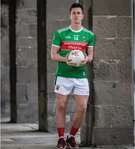  ??  ?? Cillian O’Connor at the Royal Hospital Kilmainham, where eir Sport announced details of their coverage of this year’s Allianz Leagues