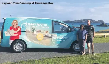  ?? ?? Kay and Tom Canning at Tauranga Bay